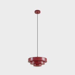 Tivra hanglamp, rood, Ø 35 cm, metaal, E27 Lindby - Woonkamer - Vintage / Retro - 1 lamp