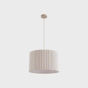 Libbie hanglamp, crèmekleurig, Ø 45 cm, linnen Lindby - Woonkamer - Scandinavisch - Stof - 1 lamp