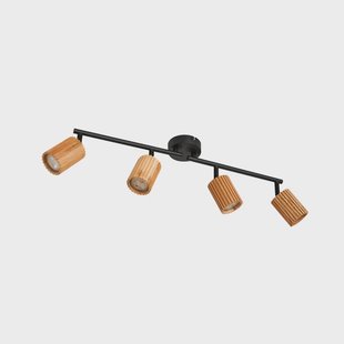 Stralino plafondspot 4-lamps lengte 60 cm hout Lindby - Gang / Hal - Modern - Meerdere lampen