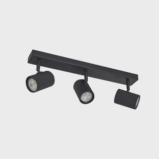 Kardis plafondspots, donkergrijs, 3-lamps, metaal Lindby - Gang / Hal - Modern - Aluminium - Meerdere lampen