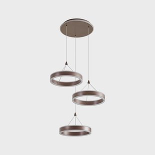 Kolo LED hanglamp, 3-lamps, bruin, dimbaar Lucande - Woonkamer - Modern - Metaal - Meerdere lampen