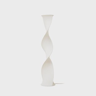 Novelle LED vloerlamp, wit, CCT, H 137 cm, Ø 29 cm Lucande - Woonkamer - Designer - Kunststof - Rond