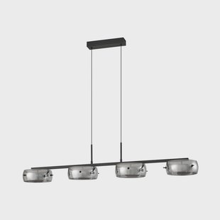 Martis LED hanglamp, 4-lamps, zwart, dimbaar Lucande - Eetkamer - Modern - Glas - Meerdere lampen