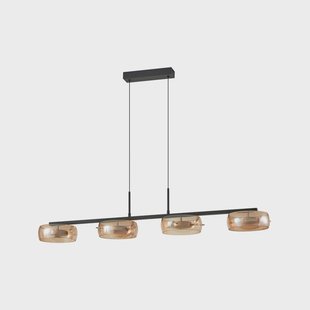 Martis LED hanglamp, 4-lamps, amber, dimbaar Lucande - Eetkamer - Modern - Glas - Meerdere lampen