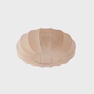 Helin plafondlamp, beige, Ø 60 cm, textiel, 3 x E27 Lindby - Woonkamer - Scandinavisch - Stof - 1 lamp