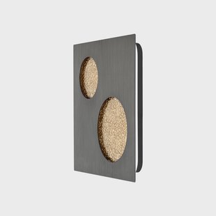 Delin LED wandlamp grijs/goud 55 x 55 cm step-dimbaar Lucande - Woonkamer - Modern - Metaal - Hoekig