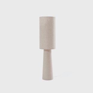 Elfie vloerlamp, hoogte 124 cm, beige, linnen, 2x E27 Lindby - Woonkamer - Scandinavisch - Stof - Meerdere lampen