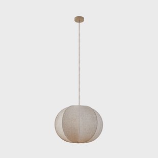 Elfie hanglamp, beige, linnen, Ø 47 cm, E27 Lindby - Woonkamer - Scandinavisch - Stof - 1 lamp