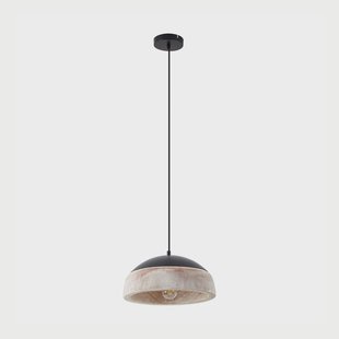 Leivar hanglamp, hout/zwart, E27, Ø 35 cm Lucande - Woonkamer - Modern - 1 lamp