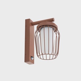Chandan buitenwandlamp, sensor, roest, E27, IP44 Lucande - Balkon - Modern - Aluminium - 1 lamp