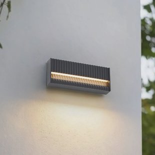 Lucande LED buiten wandlamp Tavion, 25 cm, antraciet, IP65