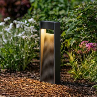 Lucande LED sokkellamp Tavion, 40 cm, antraciet, IP65