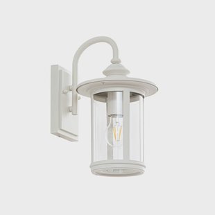 Zayn buitenwandlamp, hoogte 33 cm, glas, wit, IP23 Lindby - Balkon - Antiek - Aluminium - 1 lamp