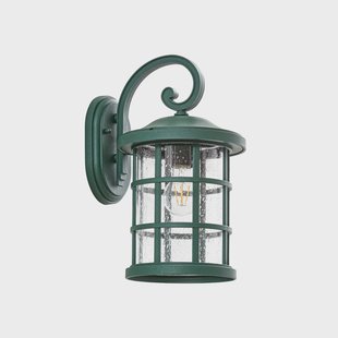 Ankea buitenwandlamp, hoogte 37 cm, groen, E27, IP23 Lindby - Terras - Antiek - Kunststof - 1 lamp