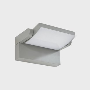 Sherin LED buiten wandlamp IP54 lichtgrijs, draaibaar Lindby - Balkon - Modern - Aluminium - Hoekig