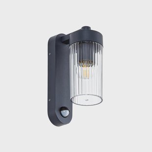 Kaliro buitenwandlamp, 24 cm, antraciet, sensor, IP54 Lindby - Terras - Modern - Aluminium - 1 lamp