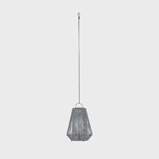 Austas LED-hanglamp op zonne-energie, Ø 32 cm, grijs, USB, IP54 Lindby - Balkon - Modern - Kunststof - 1 lamp