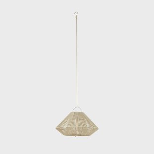 Austas LED-hanglamp op zonne-energie, Ø 50 cm, beige, USB, IP54 Lindby - Balkon - Modern - Kunststof - 1 lamp