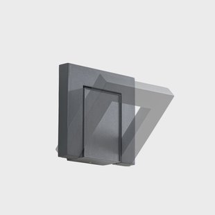 Orbin LED buiten wandlamp, CCT, IP54, grijs, kantelbaar Lindby - Terras - Modern - Aluminium - Hoekig