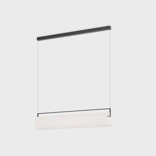 Vibia LED hanglamp KONTORNO, lengte 92 cm, zwart, 930 dimbaar