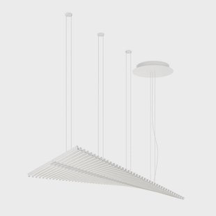 Vibia LED hanglamp RHYTHM, wit, 189 x 47 cm 927 dimbaar