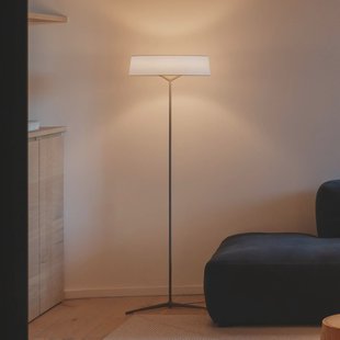 Vibia LED vloerlamp DAMA, beige, hoogte 140 cm Papier/metaal