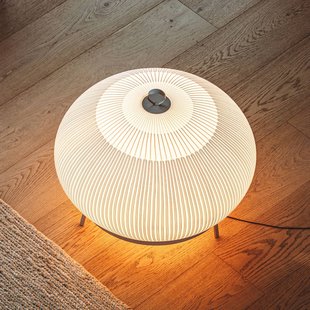 Vibia LED vloerlamp KNIT, 62 x 65 cm, beige, textiel