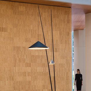 Vibia LED vloerlamp NORTH, blauw, 2-lamps, metaal, 927