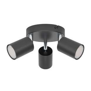 Eglo Opbouwspot Reciso-e - Zwart - 14cm - 3xgu10