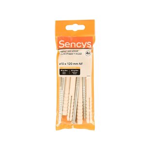 Sencys Slagplug Nylon - Diam. 10x120mm - 4 Stuks