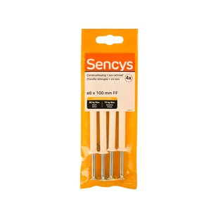 Sencys Plug Voor Frame Fix Nylon - Diam. 8x100mm - 4 Stuks