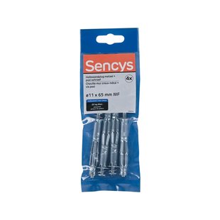Sencys Plug Voor Gipsplaat Staal - Diam. 11x65mm - 4 Stuks
