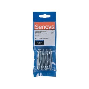 Sencys Plug Voor Gipsplaat Staal - Diam. 11x52mm - 4 Stuks