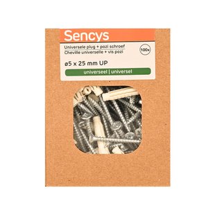 Sencys Universele Plug Nylon - Diam. 5x25mm - 100 Stuks