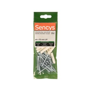 Sencys Universele Plug Nylon - Diam. 6x30mm - 20 Stuks