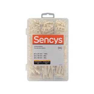 Sencys Plug Assortiment Nylon - Diam. 5x25mm - 260 Stuks