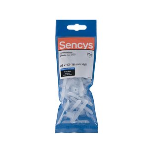 Sencys Plug Voor Holle Wand Nylon - Diam. 8mm - 20 Stuks