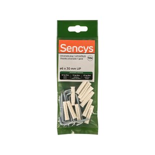 Sencys Universele Plug Nylon - Diam. 6x30mm - 10 Stuks