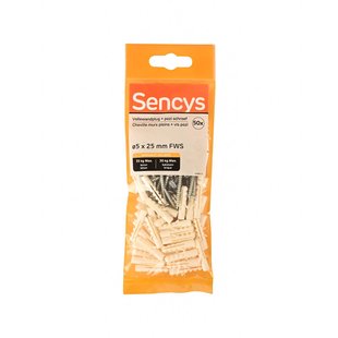 Sencys Plug Nylon - Diam. 5x25mm - 50 Stuks