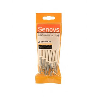 Sencys Slagplug Nylon - Diam. 6x60mm - 20 Stuks
