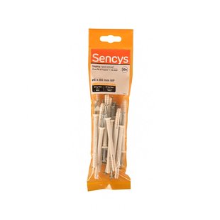 Sencys Nagelplug Nylon - Diam. 6x80mm - 20 Stuks
