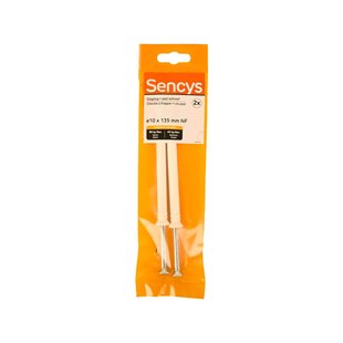 Sencys Nagelplug Nylon - Diam. 10x135mm - 2 Stuks