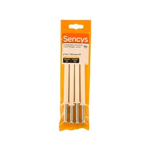 Sencys Plug Voor Kozijnmontage Nylon - Diam. 10x140mm - 4 Stuks