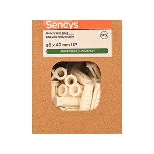 Sencys Universele Plug Nylon - Diam. 8x40mm - 50 Stuks