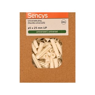 Sencys Universele Plug Nylon - Diam. 5x25mm - 200 Stuks