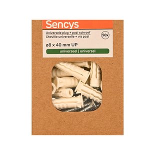 Sencys Universele Plug Nylon - Diam. 8x40mm - 50 Stuks