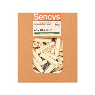Sencys Universele Plug Kunststof - Diam. 8x40mm - 100 Stuks