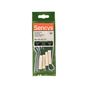 Sencys Universele Plug Nylon - Diam. 8x40mm - 4 Stuks
