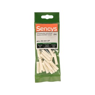 Sencys Universele Plug Nylon - Diam. 6x30mm - 20 Stuks