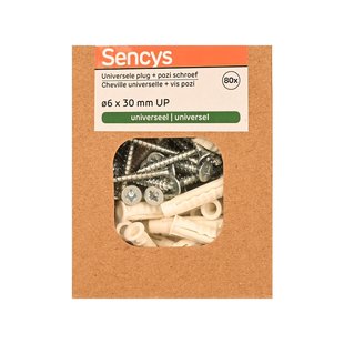 Sencys Universele Plug Nylon - Diam. 6x30mm - 80 Stuks